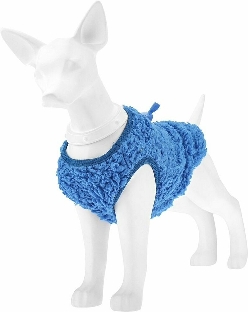 "Пэт тойс (Pet toys)" Одежда для собаки "Жилетка" с декором - коала, р-р L, цвет-синий, искусственный мех (100% полиэстер) - фотография № 4