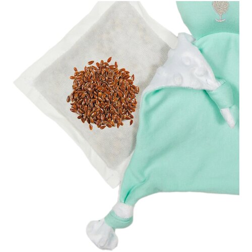 фото Подушка (комфортер - грелка) amarobaby flax love, мята