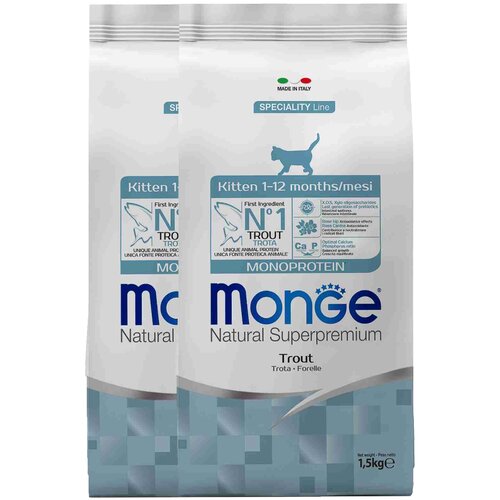 Monge Cat Monoprotein корм для котят с форелью 1,5кг х 2шт.