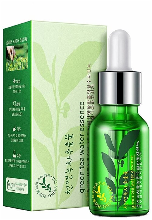 Rorec Green Tea Water Essence Увлажняющая эссенция для лица с зеленым чаем, 15 мл