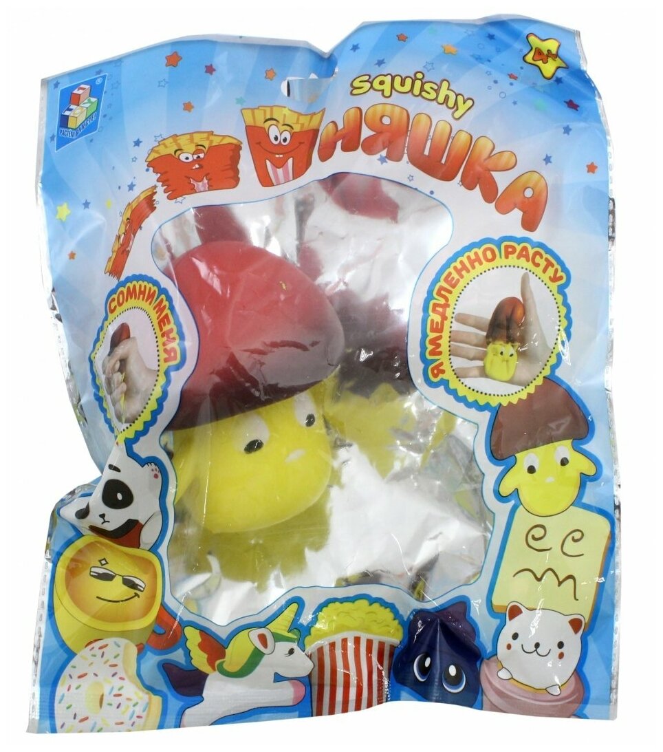 1toy игрушка-антистресс мммняшка squishy (сквиши), гриб w:38,2/9/8/8