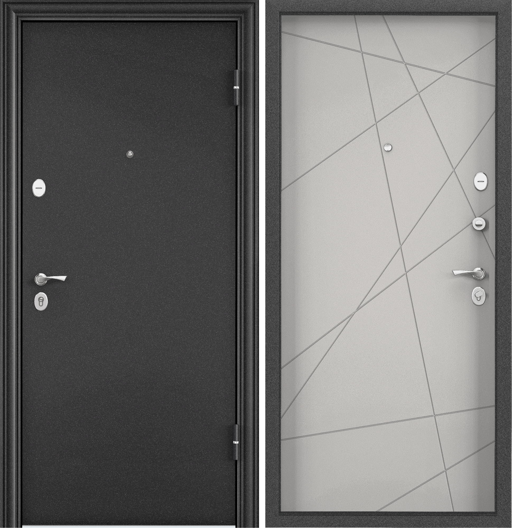 Дверь входная для квартиры Torex Delta PRO 860х2050, правый, тепло-шумоизоляция, антикоррозийная защита, замки 4-го и 2-го класса защиты, серый/белый - фотография № 2