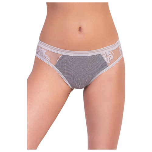 фото Milavitsa трусы слипы accent evening средней посадки, размер 102, серебристо-серый