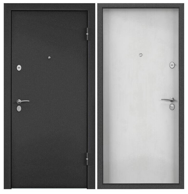 Дверь входная Torex для квартиры Terminal-B 950х2050, правый, тепло-шумоизоляция, антикоррозийная защита, замки 3-го класса защиты, черный/серый - фотография № 1