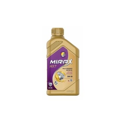 Моторное масло MIRAX MX7 SAE 5W-30 API SL/CF, ACEA A3/B4 синтетическое 1л