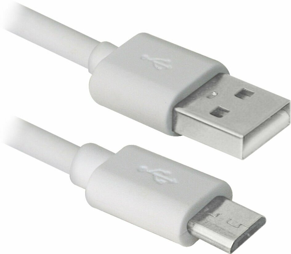 Аксессуар Defender USB AM - MicroUSB 3m USB08-10BH White 87468