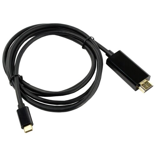 Кабель VCOM USB Type-C - HDMI (CU423C), 1.8 м, черный кабель vcom usb type c hdmi cu423c 1 8 м черный