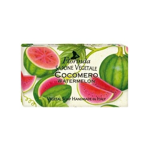 Florinda Мыло натуральное на основе растительных масел Арбуз Vegetal Soap Watermelon, 100 гр