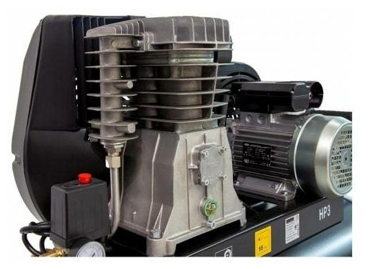 Воздушный ременной компрессор 100л 453л/мин WIEDERKRAFT WDK-91053 - фотография № 6
