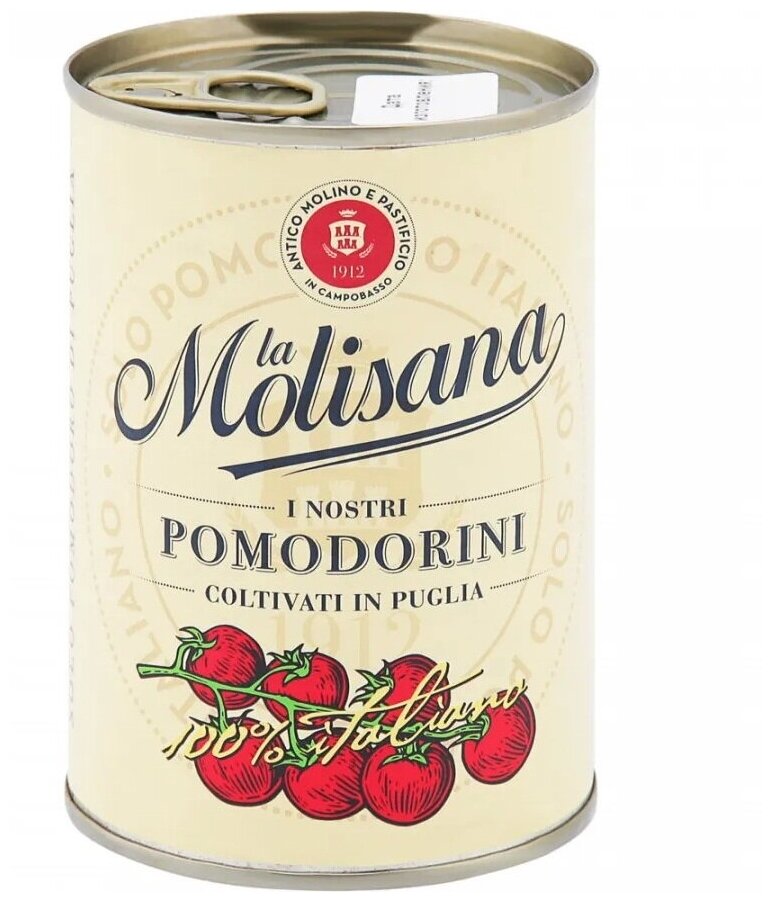 Томаты La Molisanа Pomodorini черри в томатном соке 400г La Molisana - фото №2