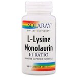 Solaray L-Lysine Monolaurin 1:1 Ratio (L-Лизин Монолаурин) 60 капсул - изображение