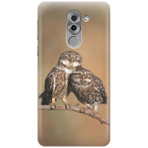 фото Cиликоновый чехол на honor 6x / хонор 6х с принтом "пара совушек" gosso