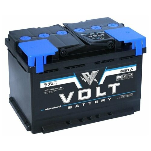 Автомобильный аккумулятор VOLT STANDARD 6СТ-77.0 обратная полярность ёмкость 77 Ач
