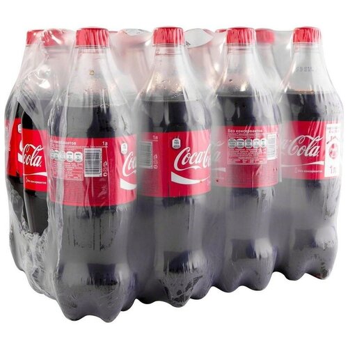 фото Газированный напиток coca-cola classicклассический, кола, 1 л, пластиковая бутылка, 12 шт.