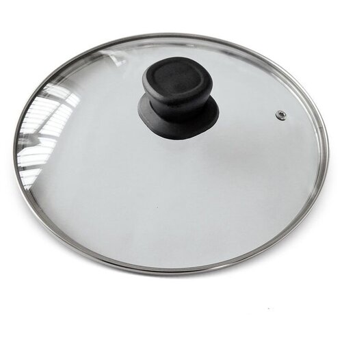 фото Крышка mallony vetro диаметр 24 см, стекло, с металлическим ободком, для сковороды