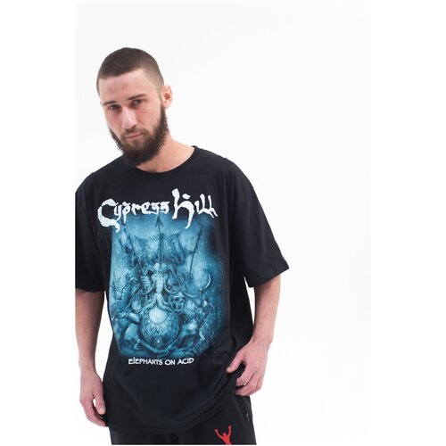 Футболка размер XXL, черный authentic cypress hill elephants on acid album cover slim fit t shirt s 2xl new