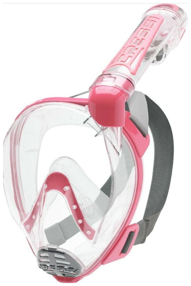 Полнолицевая маска для плавания/снорклинга CRESSI DUKE прозрачный/розовый (S/M)