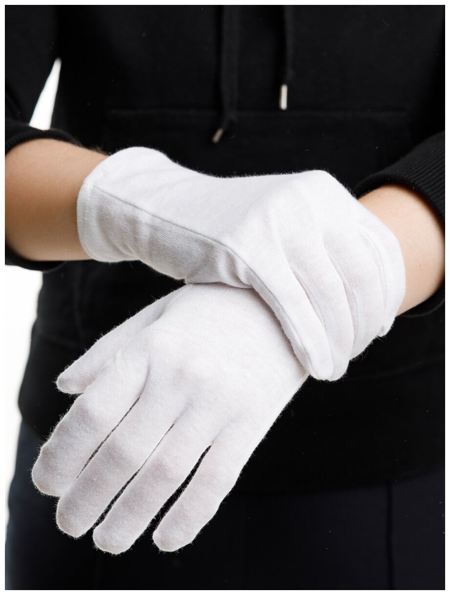 Перчатки хлопковые Safe-Store, белые, размер XL (3 пар в уп.) - фотография № 2