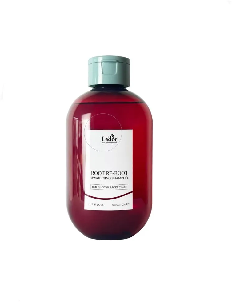 Шампунь Lador Root Re-Boot Awakening Shampoo (Red Ginseng & Beer Yeast) против выпадения волос для сухих и тусклых волос 300 мл