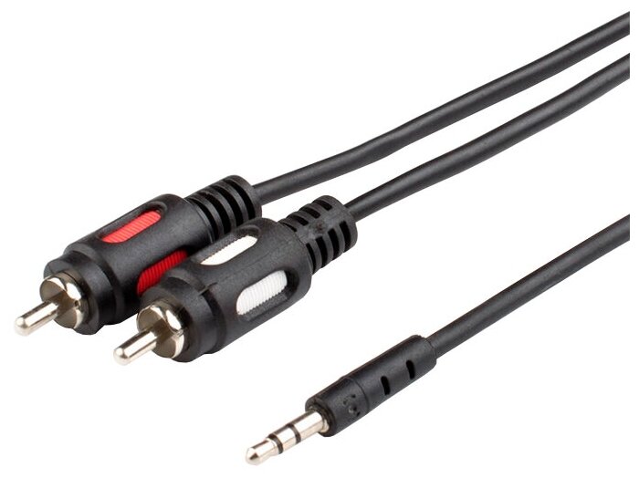 Кабель Atcom Mini jack 3.5 mm - 2xRCA, 5 м, черный