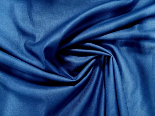 235 см. Ткань сатин Синего цвета цена 1 м розница