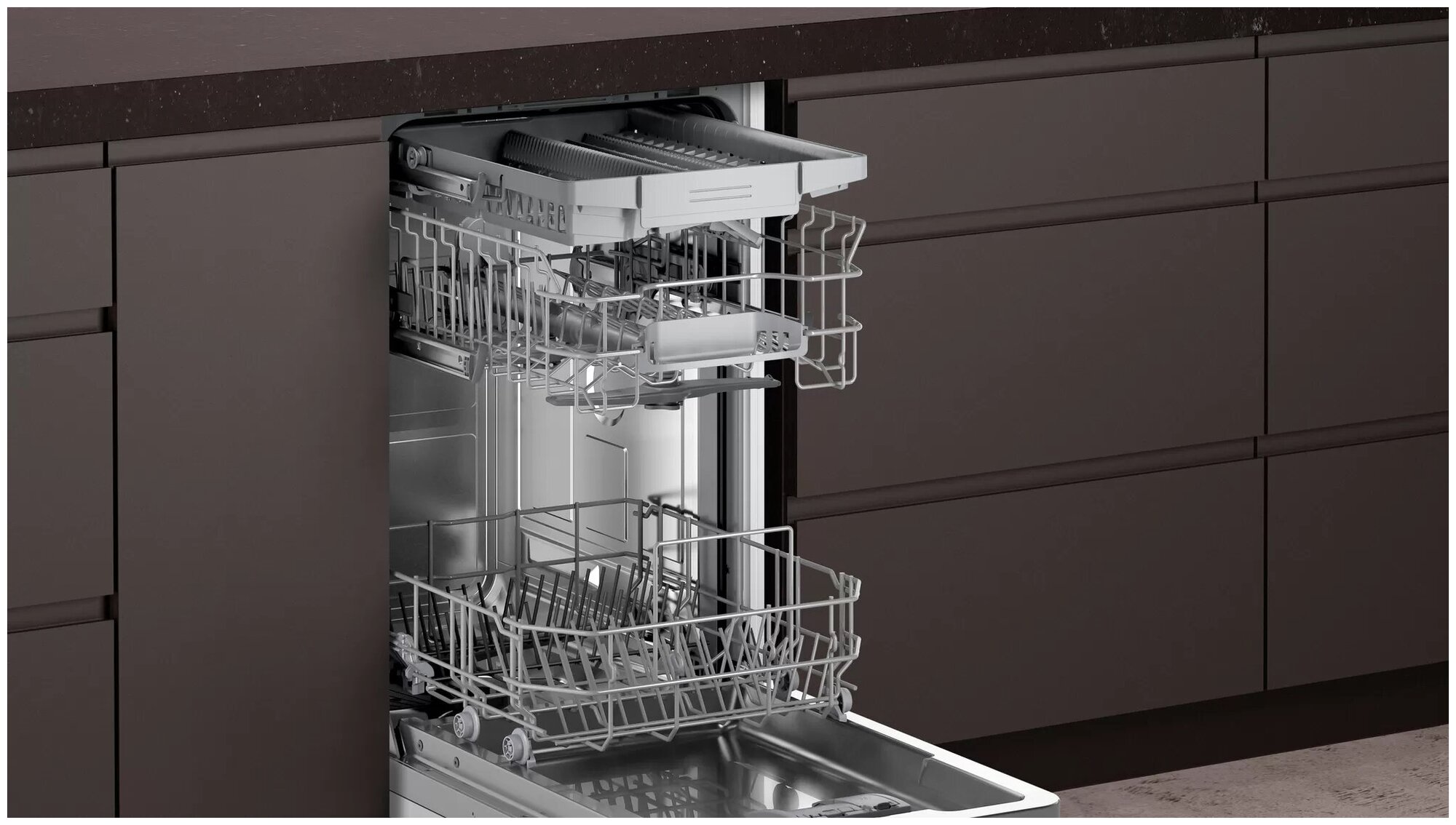 Встраиваемая посудомоечная машина NEFF S855HMX50R, графит - фотография № 3