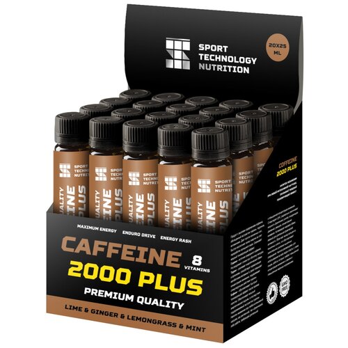 Предтренировочный комплекс Sport Technology Nutrition Caffeine 2000 лайм-имбирь-лимонграсс-мята 20 шт. 20 шт. 25 мл