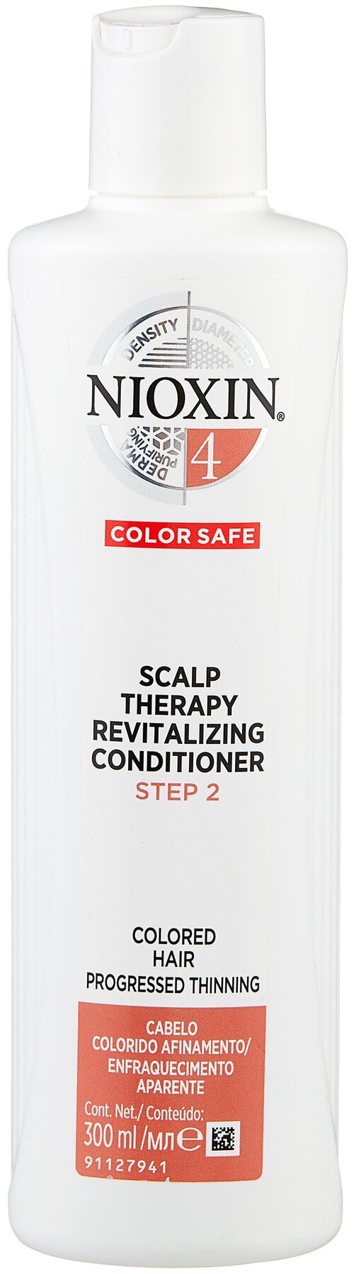 Nioxin кондиционер Scalp Therapy Conditioner System 4 для окрашенных истонченных волос, 300 мл