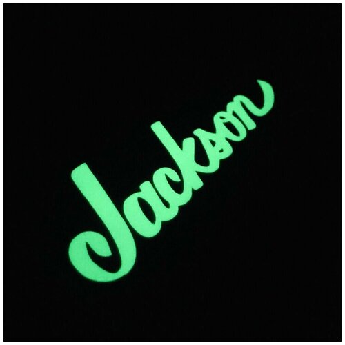 наклейка виниловая на головку грифа гитары jackson светящаяся Наклейка виниловая на головку грифа гитары Jackson, светящаяся