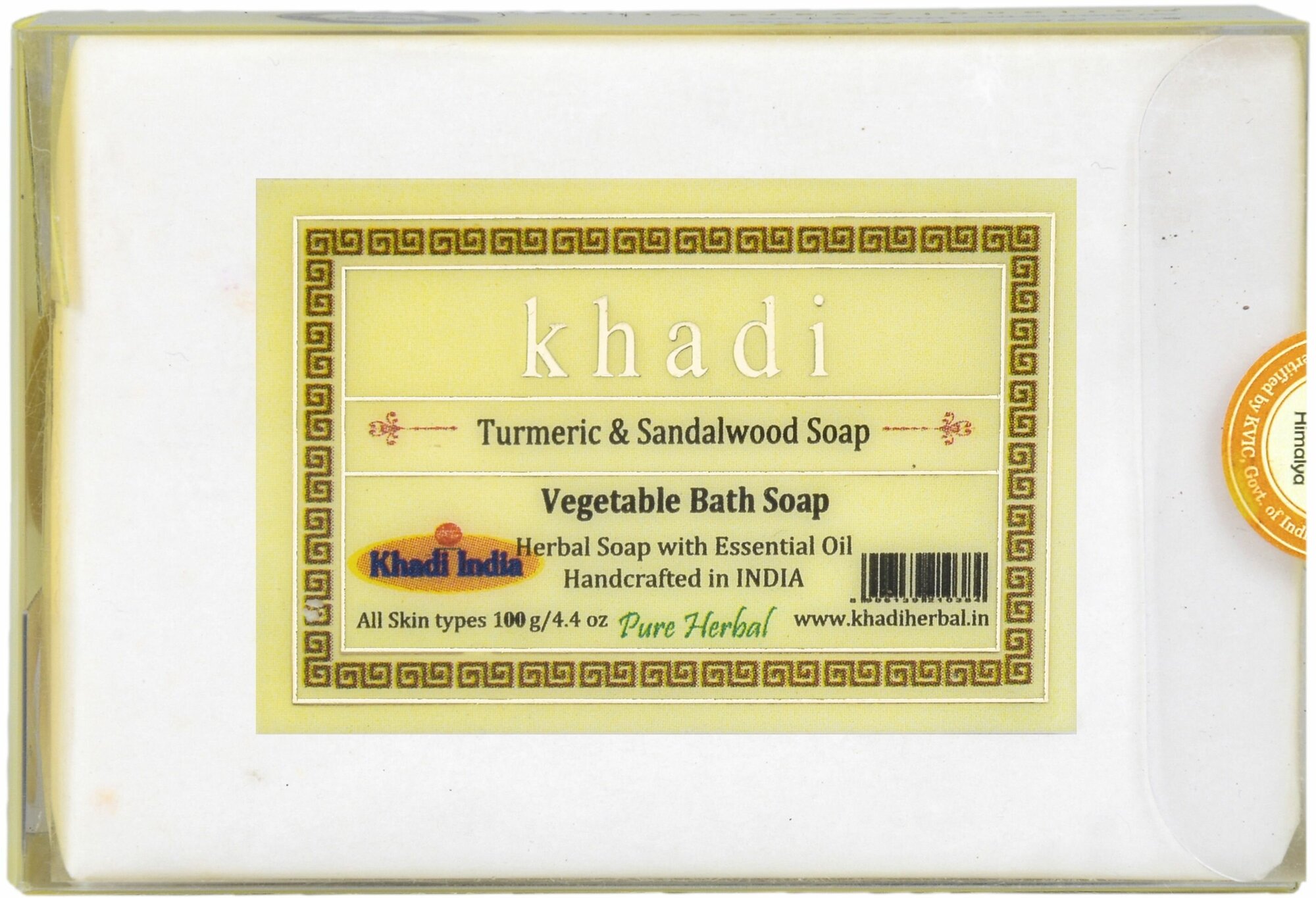 фото Khadi India, Банное мыло - Куркума и сандал (Bath Soap- Turmeric & Sandalwood)