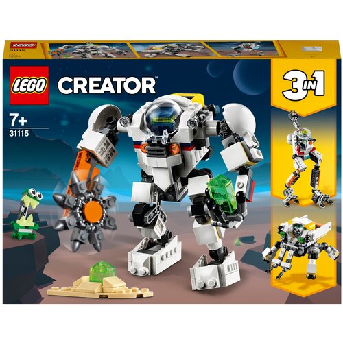 Конструктор LEGO Creator 31115 Космический робот для горных работ, 327 дет. lego creator 3in1 набор экзотических розовых попугаев с тремя животными