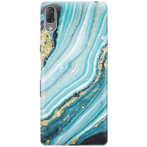 фото Gosso ультратонкий силиконовый чехол-накладка для sony xperia l3 с принтом "green marble"