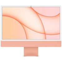 23.5" Моноблок Apple iMac 24" 2021 г. MGPR3LL/A, 4480x2520, Apple M1 2.064 ГГц, RAM 8 ГБ, SSD 256 ГБ, Apple M1 8-Core, MacOS, оранжевый