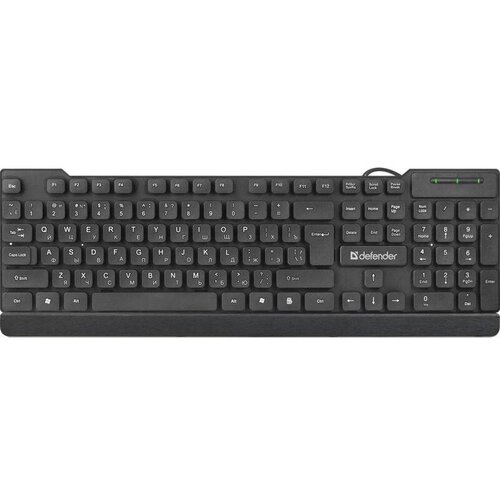 Клавиатура Defender Element HB-190 USB RU черный полноразмерная проводная 124700₽