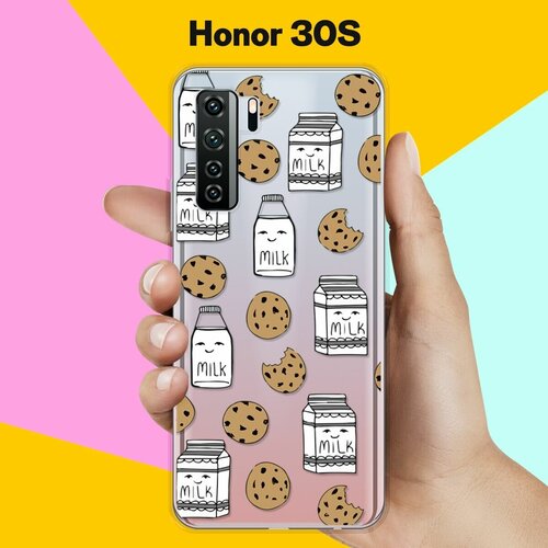 Силиконовый чехол Молоко и печеньки на Honor 30s силиконовый чехол печеньки и молоко на honor 20s