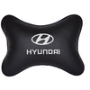 Vital Technologies Подушка на подголовник с логотипом автомобиля HYUNDAI Экокожа / Черный - изображение