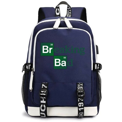 Рюкзак Во все тяжкие (Breaking Bad) синий с USB-портом №5