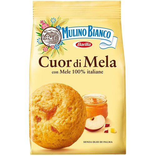 Упаковка 10 штук Печенье Mulino Bianco Cuor di Mela 250г Италия