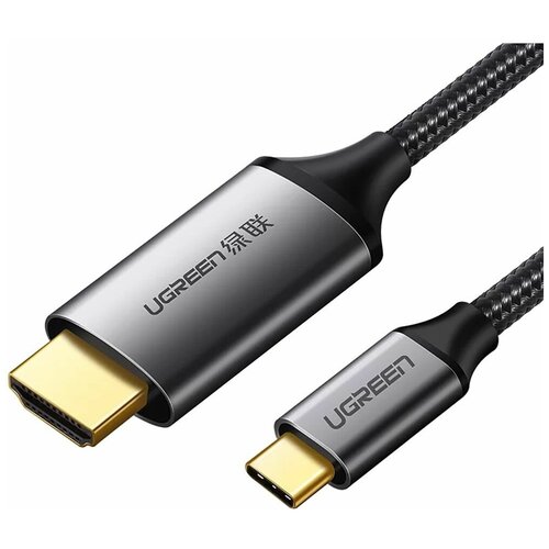 Кабель UGREEN MM142 (50570) Type C (M) to HDMI (M) (4K*60Hz) Black thunderbolt 3 usb c to dp1 4 cable type c to displayport cable dp1 4 8k 60hz 4k 144hz for macbook pro usb3 1 to display port