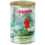 Влажный корм для собак SAVARRA All Breeds гипоаллергенный, утка, с рисом, с горошком 395 г - изображение