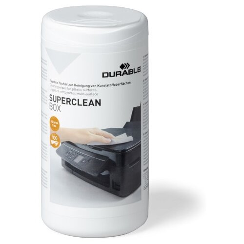 DURABLE Superclean влажные салфетки 100 шт. для клавиатуры, 15 мм x 12 мм