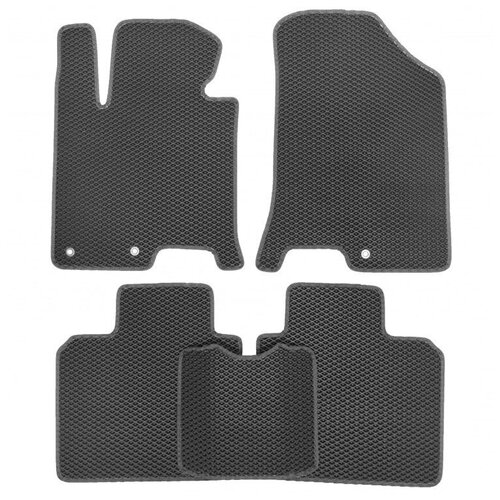 фото Коврики ева для mitsubishi outlander i 2002 - 2009 vicecar (светло-серая окантовка)