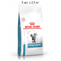 Сухой корм для кошек Royal Canin Hypoallergenic DR25, при аллергии, при проблемах с ЖКТ, 5 шт. х 2.5 кг