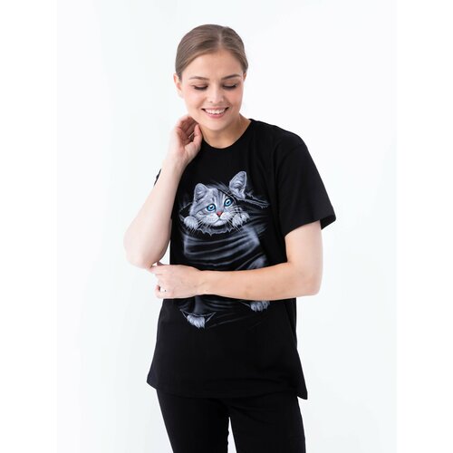 фото Футболка размер 54, черный нет бренда