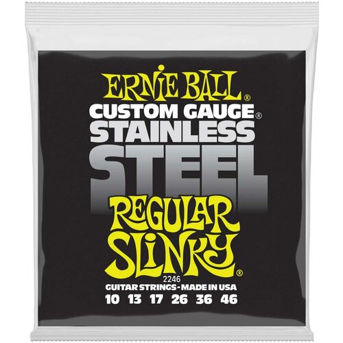 Струны для электрогитары ERNIE BALL 2246 Stainless Steel Slinky Regular 10-46 струны для электрогитары ernie ball 2246