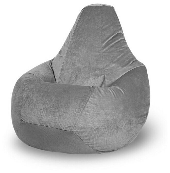Кресло мешок PUFOFF XXL Balu Grey - фотография № 1