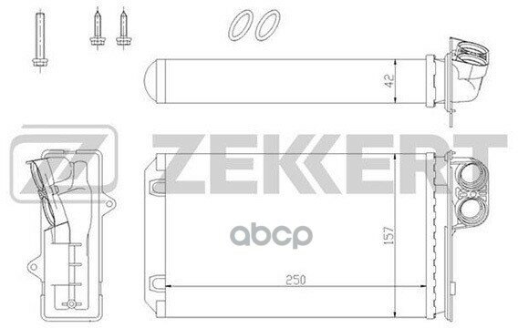 Радиатор Отопителя Peugeot 405 87- 406 95- Zekkert арт. mk-5067