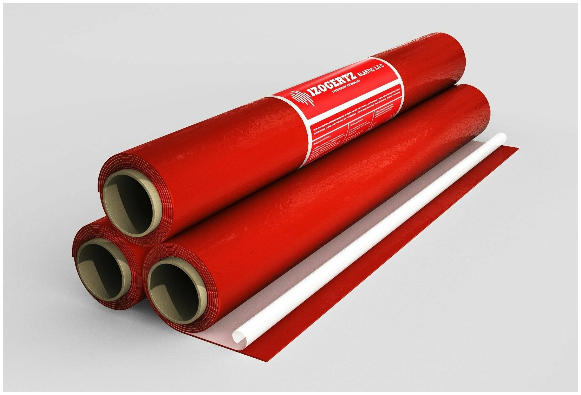 фото Звукоизоляционная мембрана Izogertz Elastic 2,0 С (Самоклеящаяся) (2500х1200х2мм, 3м2)