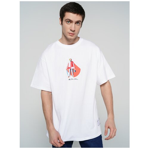 фото Футболка с кор.рукавом малевич к."на сенокосе" твое 79201 размер xl-x, белый, men