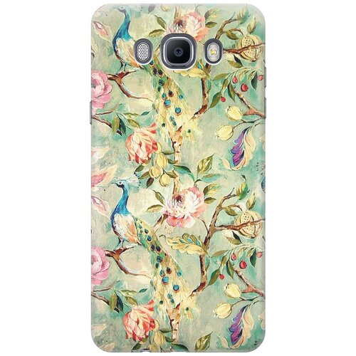 фото Cиликоновый чехол на samsung galaxy j7 (2016) / самсунг джей 7 2016 с принтом "винтажный цветочный паттерн" gosso